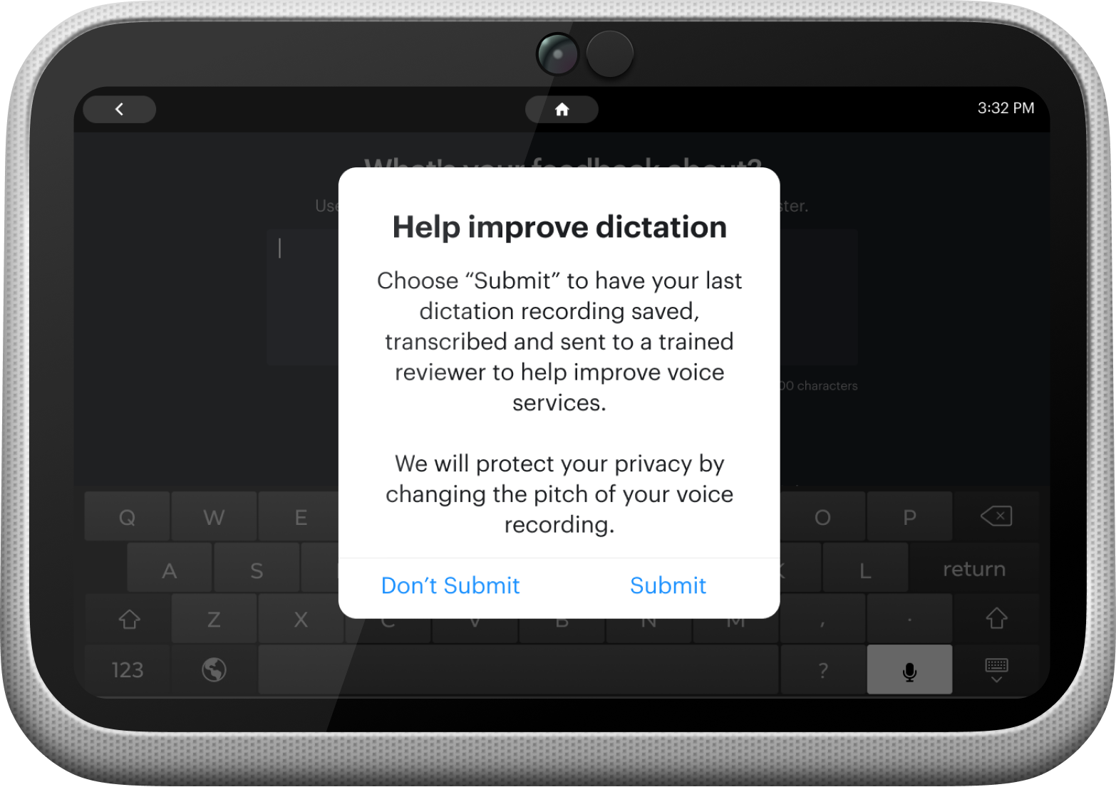 Portal Dictation — screen 3